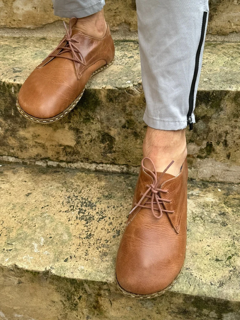 Mens Oxford Antique Brown Shoes (4)