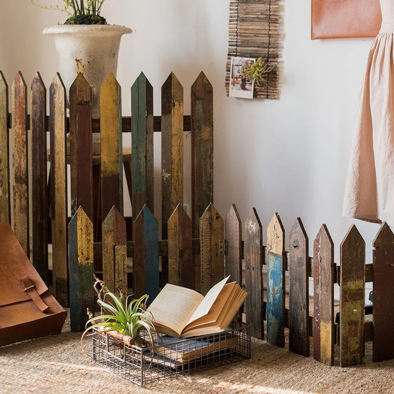 Antique Colored Solid Wood Fence Stage Decoration Props - Istanbullu