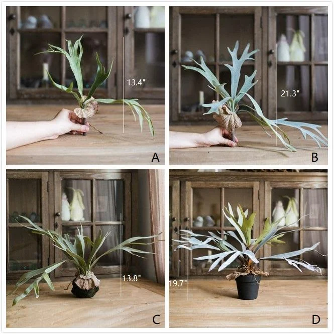 Artificial Faux Plant Staghorn Fern Décor - Istanbullu