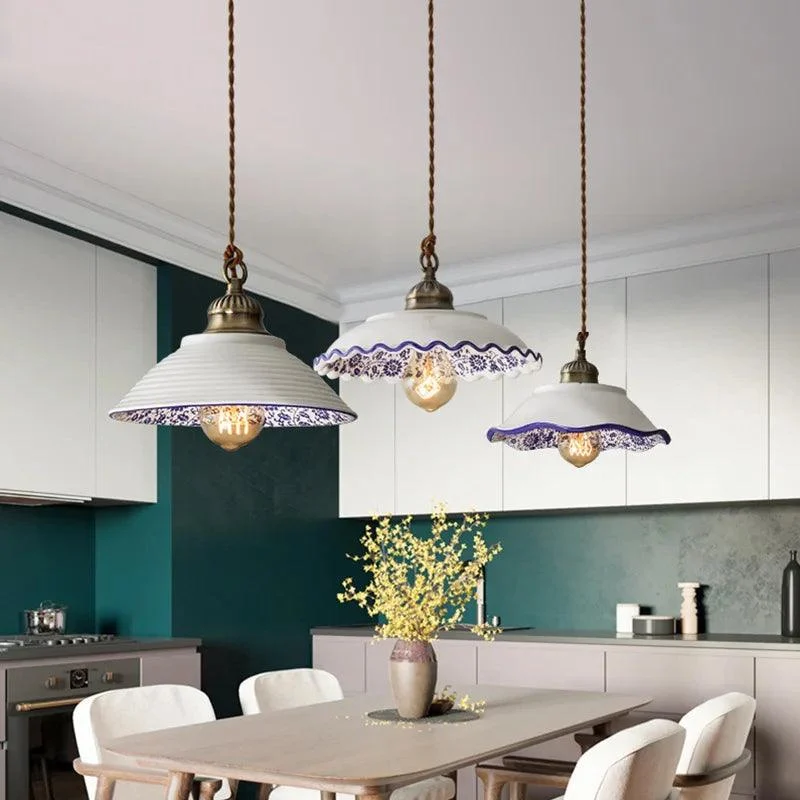Ceramic Vintage Hanging Indoor Décor Pendant Lights - Istanbullu