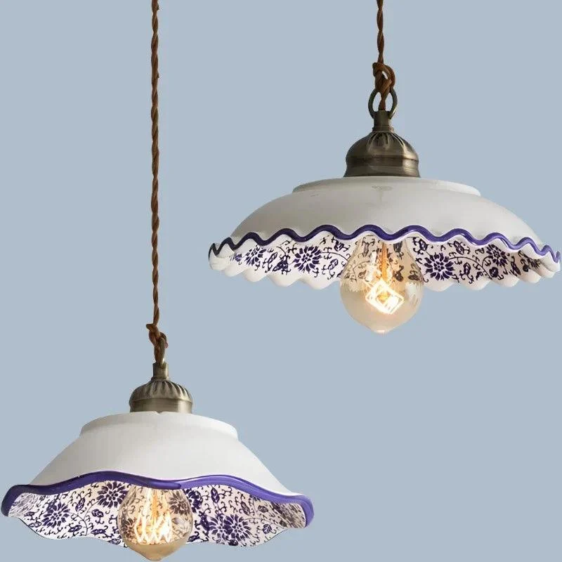 Ceramic Vintage Hanging Indoor Décor Pendant Lights - Istanbullu