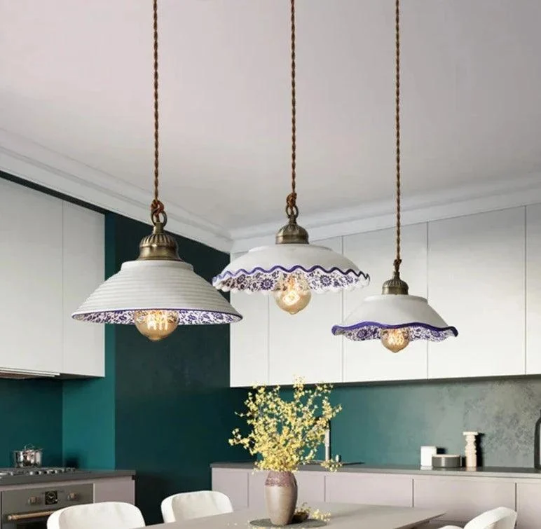 Ceramic Vintage Hanging Indoor Décor Pendant Lights - Istanbullu