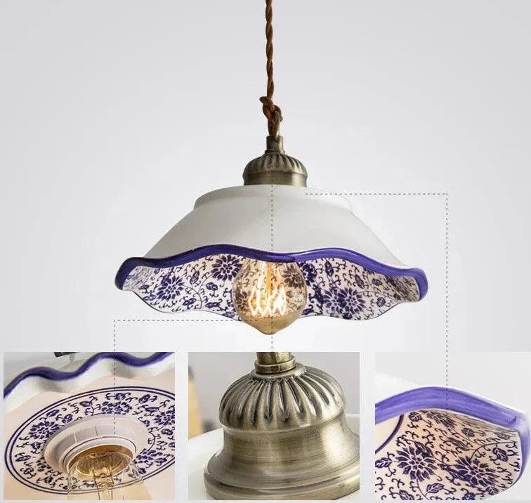 Ceramic Vintage Hanging Indoor Décor Pendant Lights - Istanbullu